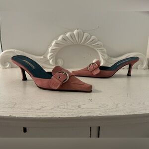 Vintage Charles David Pink Suede Heels